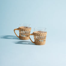 Load image into Gallery viewer, Wicker Drinking Glass Set
