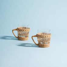 Load image into Gallery viewer, Wicker Drinking Glass Set
